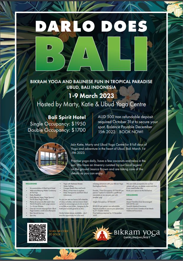 Bikram yoga Darlinghurst Does Bali (Retreat)